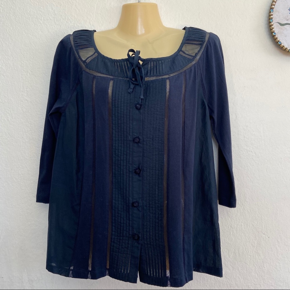 Anthropologie Deletta Silk Blend Blouse
